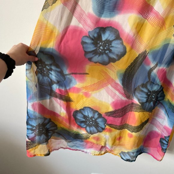 Charlotte Russe Strapless Chiffon Floral Maxi Dress Sz S - Picture 3 of 7